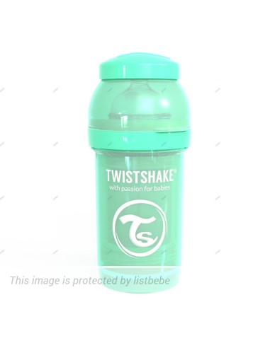 TWISTSHAKE BIBERÓN ANTICÓLICO 180ML PASTEL VERDE